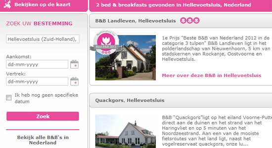 Beste B&B's Krijgen Tulp-embleem Op Bedandbreakfast.nl - Bed And ...